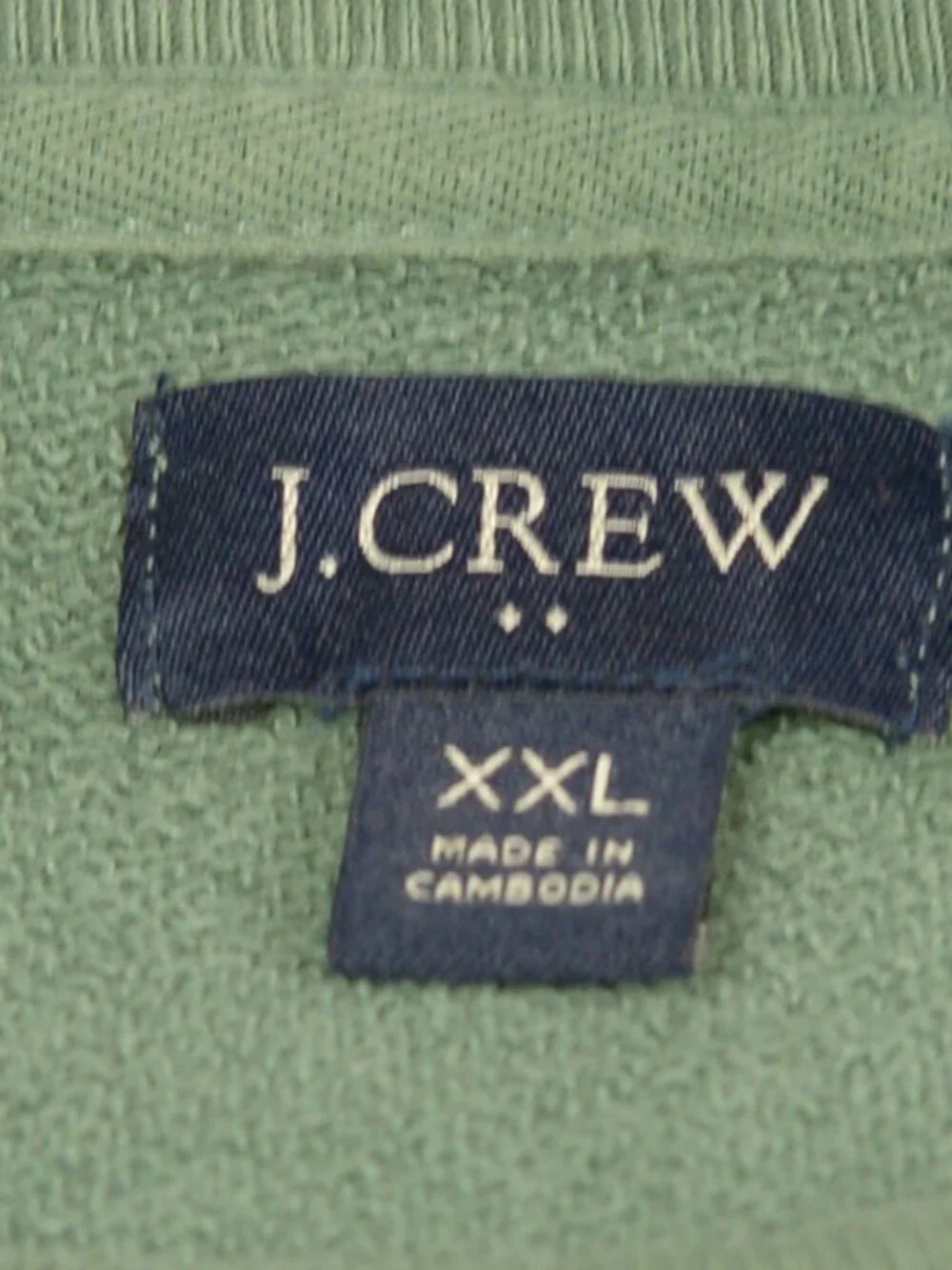 J.Crew Men's Heritage Fleece Crewneck Sweatshirt in Sage Green (XXL)